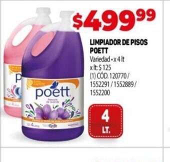 Makro Limpiador de Pisos Poett oferta