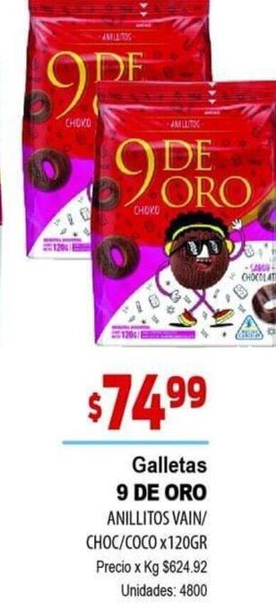 Supermercados Top Galletas 9 De Oro oferta