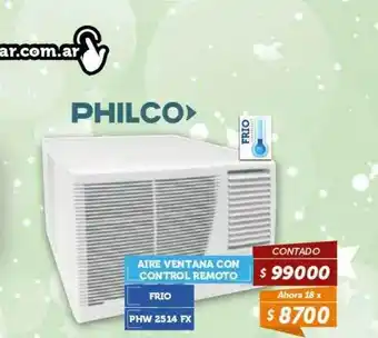 Belgrano Hogar Philco aire ventana con control remoto oferta