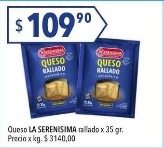 Hergo Queso la serenisima rallado oferta