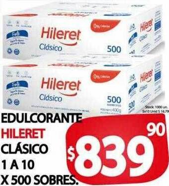 Supermercados Mariano Max Edulcorante hileret clásico 1 a 10 oferta