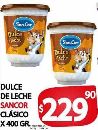 Supermercados Mariano Max Dulce de leche sancor clásico oferta
