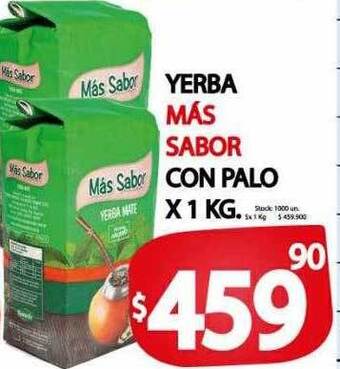 Supermercados Mariano Max Yerba más sabor con palo oferta