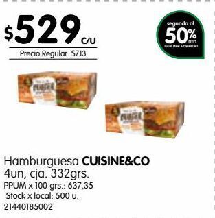 Jumbo Hamburguesas cuisine & co. oferta