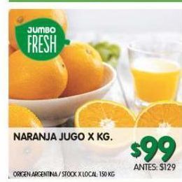 Jumbo Naranja jugo kg oferta