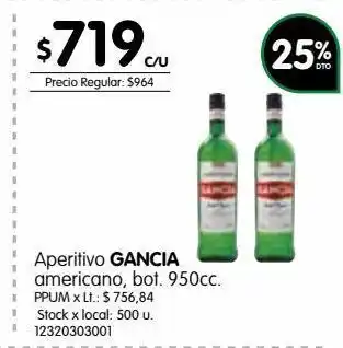 Jumbo Aperitivos gancia 950cc oferta