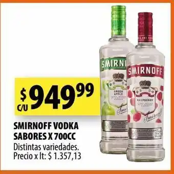 Punto Mayorista Smirnoff vodka sabores x 700cc distintas variedades oferta