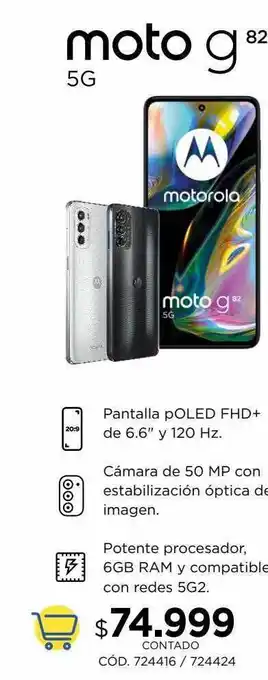 Coppel Moto g82 5g motorola oferta