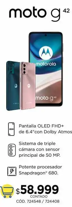 Coppel Moto g42 motorola oferta