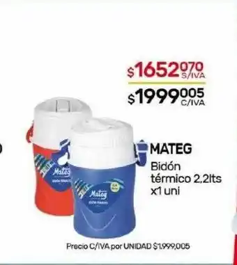 Mateg bidón térmico 2.2lts
