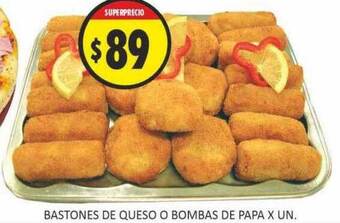 Supermercados Becerra Bastones de queso o bombas de papa oferta