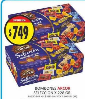 Supermercados Becerra Bombones arcor seleccion oferta