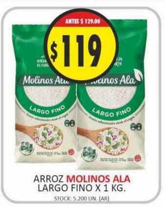 Supermercados Becerra Arroz molinos ala largo fino oferta