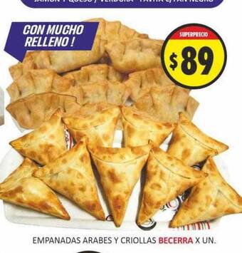 Supermercados Becerra Empanadas arabes y criollas becerra x un oferta