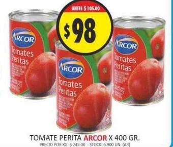 Supermercados Becerra Tomate perita arcor oferta
