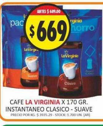 Supermercados Becerra Cafe la virginia instantaneo clasico suave oferta