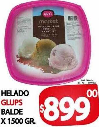 Supermercados Mariano Max Helado glups balde oferta