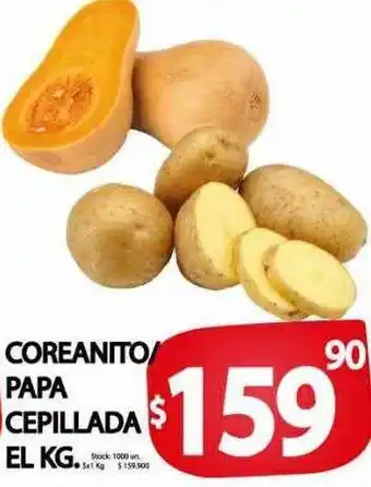 Supermercados Mariano Max Coreanito papa cepillada oferta