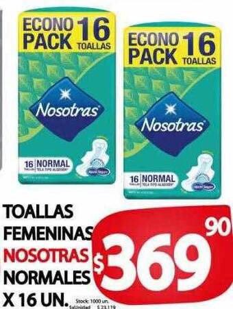 Toallas femeninas nosotras normales