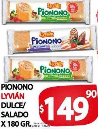 Supermercados Mariano Max Pionono lyvián dulce salado oferta