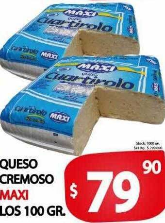 Supermercados Mariano Max Queso cremoso maxi oferta