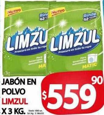 Supermercados Mariano Max Jabón en polvo limzul oferta