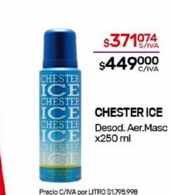Nini Mayorista Chester Ice Desod. Aer, Masc oferta