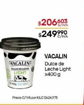 Nini Mayorista Vacalin Dulce de Leche Light oferta