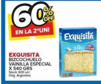 Carrefour Maxi Exquisita bizcochuelo vainilla especial oferta