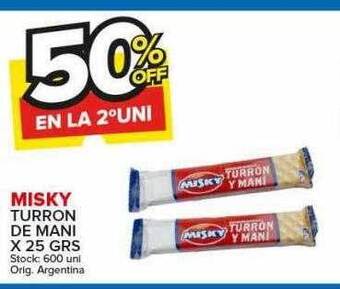 Carrefour Maxi Misky turron de mani oferta