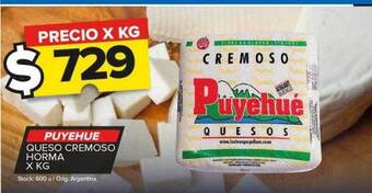 Carrefour Maxi Puyehue queso cremoso horma oferta