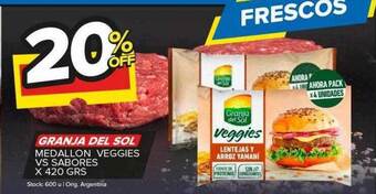 Carrefour Maxi Granja del sol medallon veggies oferta