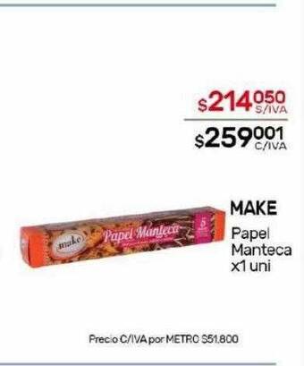 Nini Mayorista Make papel manteca oferta