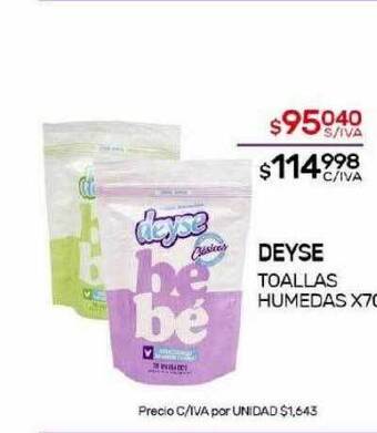 Nini Mayorista Deyse toallas humedas oferta