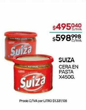 Nini Mayorista Suiza cera en pasta oferta
