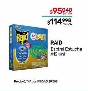 Nini Mayorista Raid espiral estuche oferta