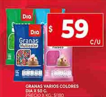 Supermercados DIA Granas Varios Colores Dia x 50g oferta