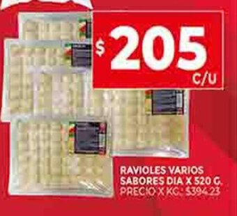 Supermercados DIA Ravioles Varios Sabores Dia X 520g oferta