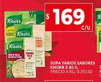 Supermercados DIA Sopa Varios Sabores Knorr x 80g oferta
