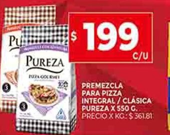 Supermercados DIA Premezcla Para Pizza Integral/Clásica Pureza x 550g oferta