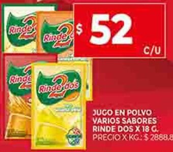 Supermercados DIA Jugo en Polvo Varios Sabores Rinde Dos x 18g oferta