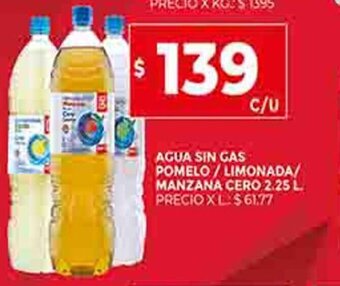 Supermercados DIA Agua sin Gas Pomelo/Limonada/Manzana Cero 2.25 L oferta
