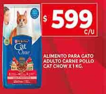Supermercados DIA Alimento Para Gato Adulto Carne Pollo Cat Chow x 1Kg oferta