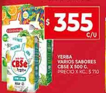 Supermercados DIA Yerba Varios Sabores Cbse x 500g oferta