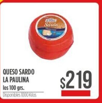Supermercados Vea Queso Sardo La Paulina oferta