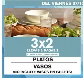 Supermercados Vea Platos, Vasos oferta