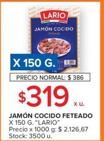Carrefour Jamón Cocido Feteado oferta