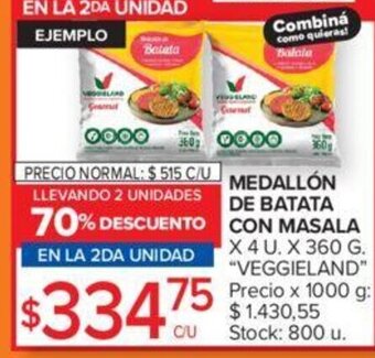 Carrefour Medallón De Batata Con Masala oferta