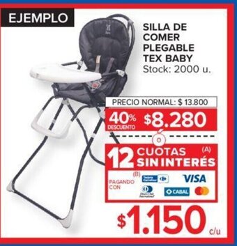 Carrefour Silla de Comer Plegable Tex Baby oferta