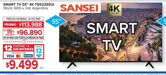 Carrefour Smart TV 55" 4K TDS2255UI oferta